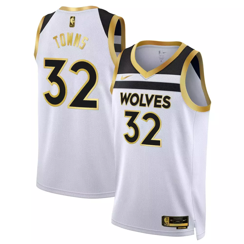 Karl Towns 32 Minnesota Timberwolves White All Stitched Vapor Jersey | 2023 | Fan Gear for Men, Women & Youth