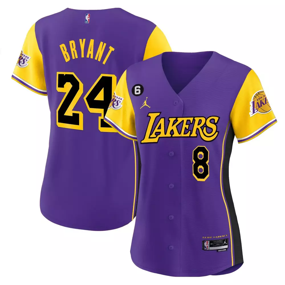 Kobe Bryant 24 Los Angeles Lakers Yellow Purple Jersey Dress | 2023 All Stitched | Gift Idea for Women & Youth