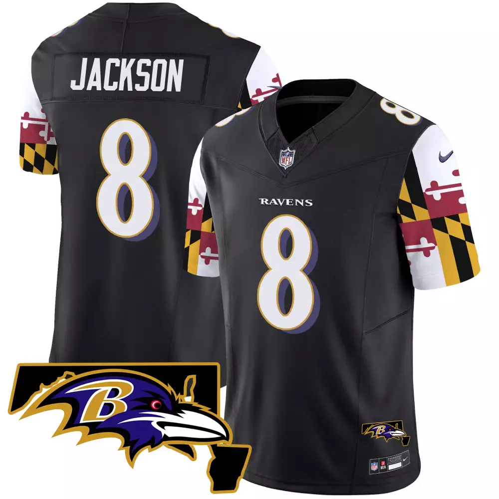 Lamar Jackson 8 Baltimore Ravens Black Vapor Limited Jersey | All Stitched | Fan Gear for Game Day | For Men, Women & Youth