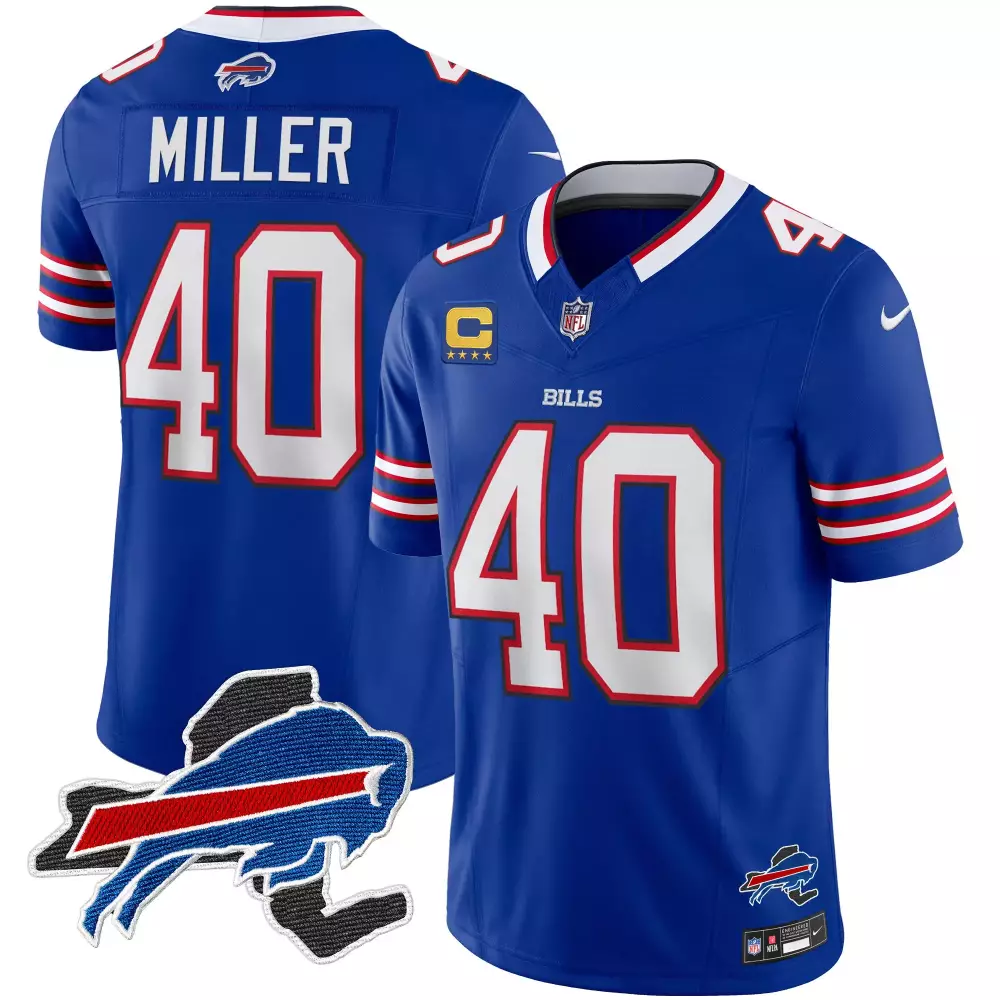 Miller 40 Buffalo Bills 2022 Stitched Vapor Jersey | Blue Limited Edition | All Stitched Fan Gear | For Men, Women & Youth
