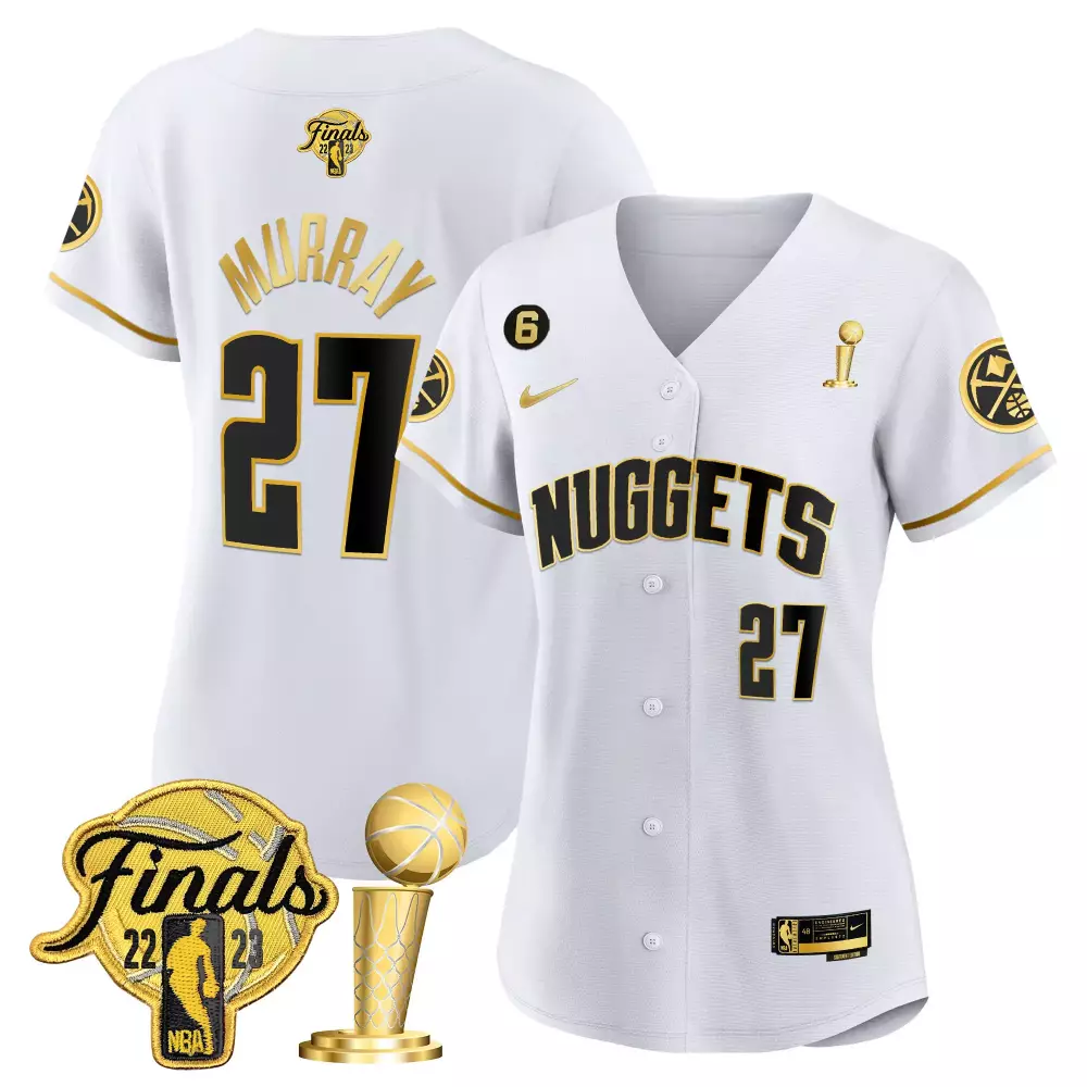 Murray 27 Denver Nuggets 2023 Women's Stitched Jersey | White | Limited Edition Fan Gear | For Women & Youth