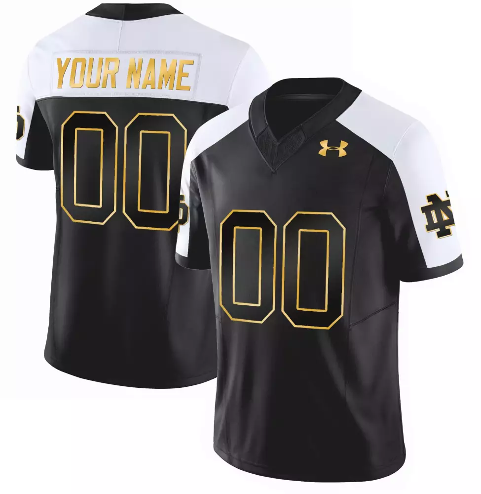 Notre Dame Fighting Irish 2023 Black Stitched Custom Jersey | Name Patch Style | Limited Edition Fan Gear for Men, Women & Youth