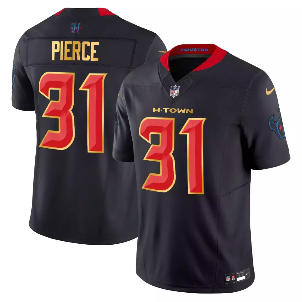 Pierce 31 Houston Texans 2024 Limited Black Stitched Jersey | Name Patch | For Men, Women & Youth