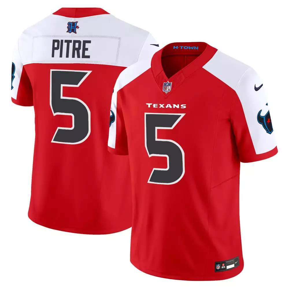 Pitre 5 Houston Texans 2024 Red Vapor Limited Jersey | All Stitched Style | Limited Edition Fan Gear | For Men, Women & Youth