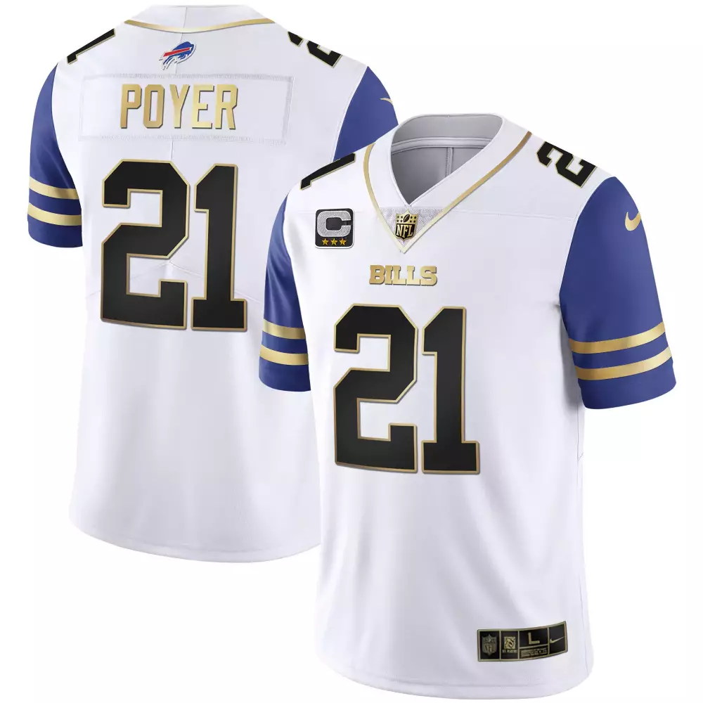 Poyer 21 Buffalo Bills White Vapor Jersey | 2023 Edition | Stitched NFL Fan Gear | For Men, Women & Youth