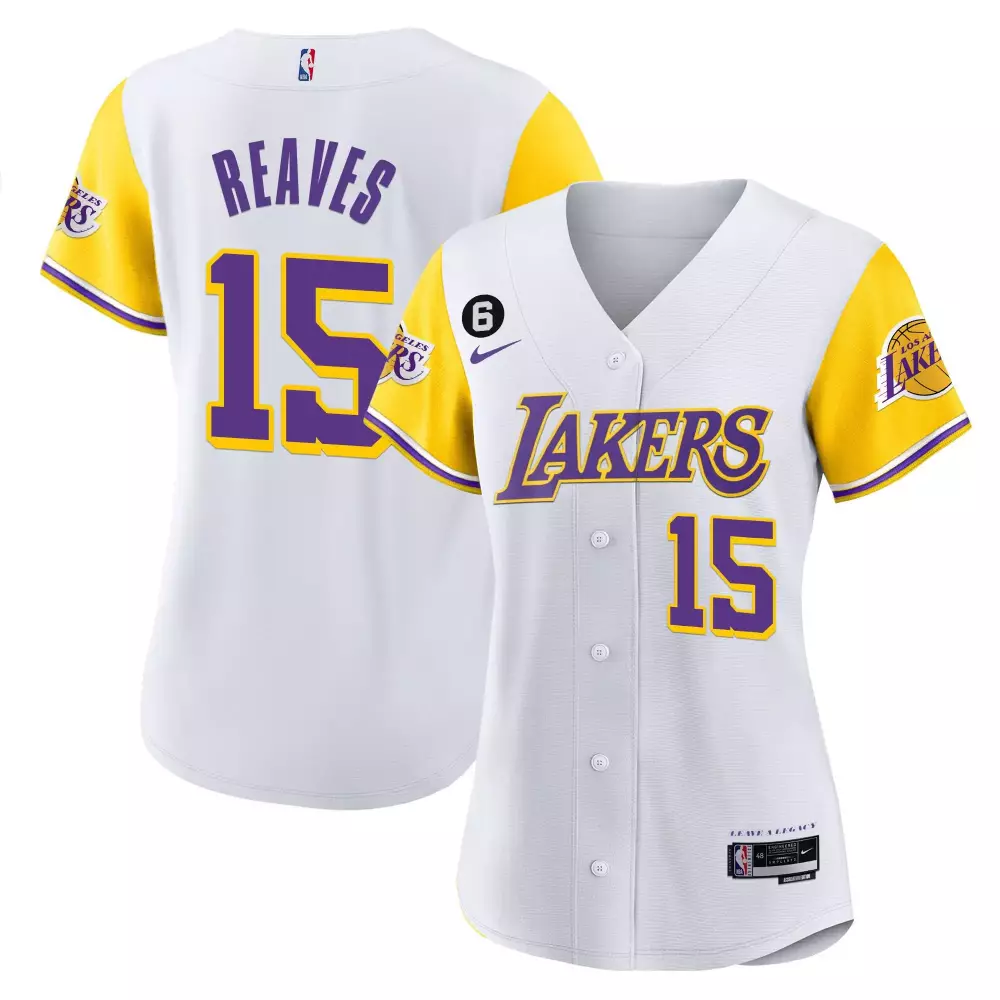Reaves 15 Los Angeles Lakers Women's White Color Sleeves All Stitched Vapor Jersey | Stylish Fan Gear | For Men, Women & Youth