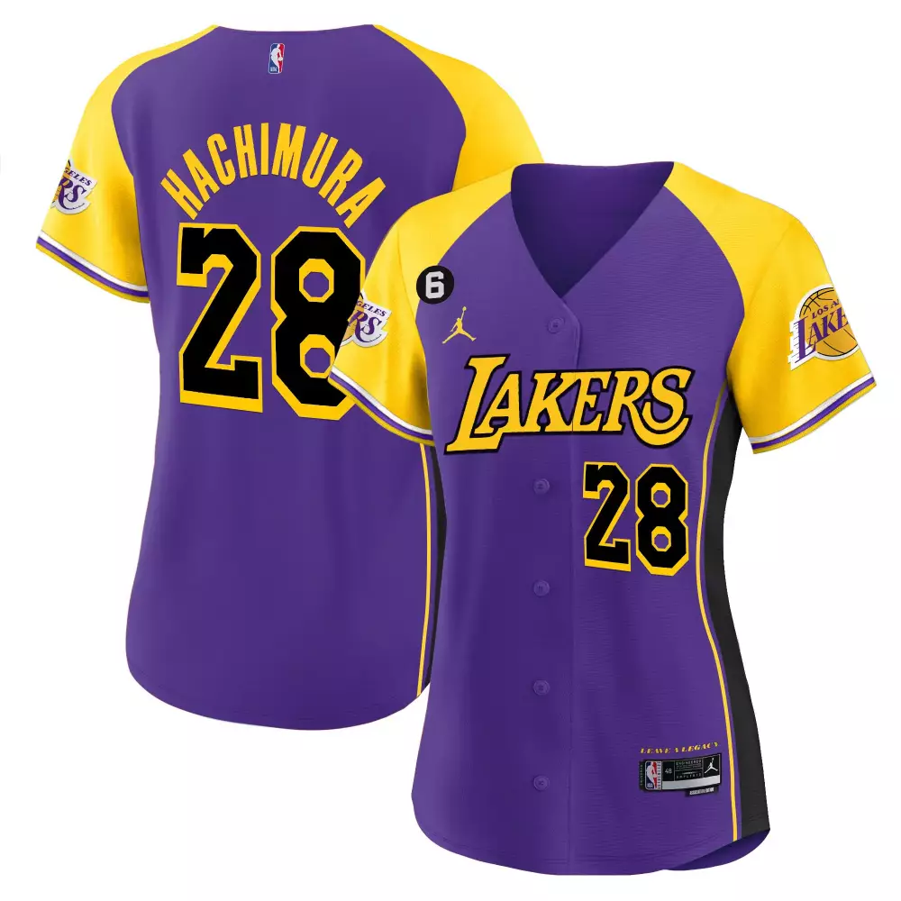 Rui Hachimura 28 Los Angeles Lakers Purple Women's Alternate Jersey | All Stitched Fan Gear | For Men, Women & Youth