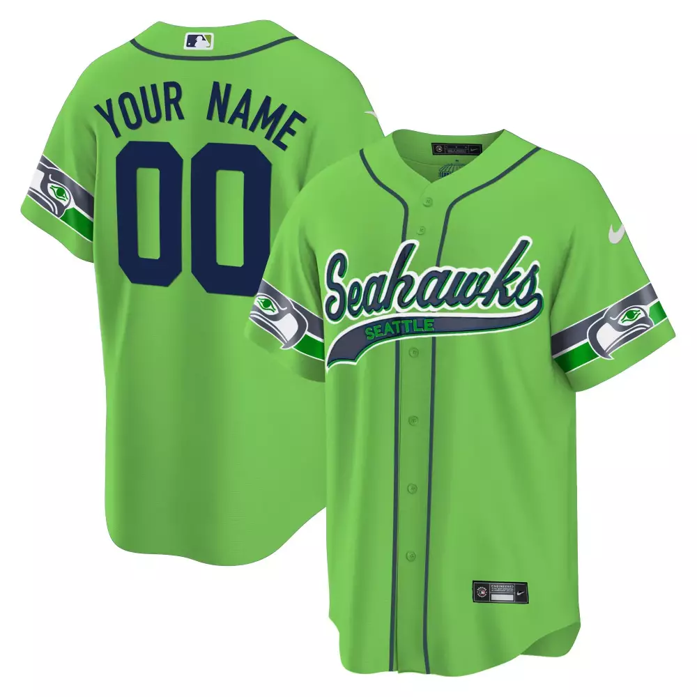 Seattle Seahawks Green Custom Jersey | All Stitched Vapor Edition | For Men, Women & Youth