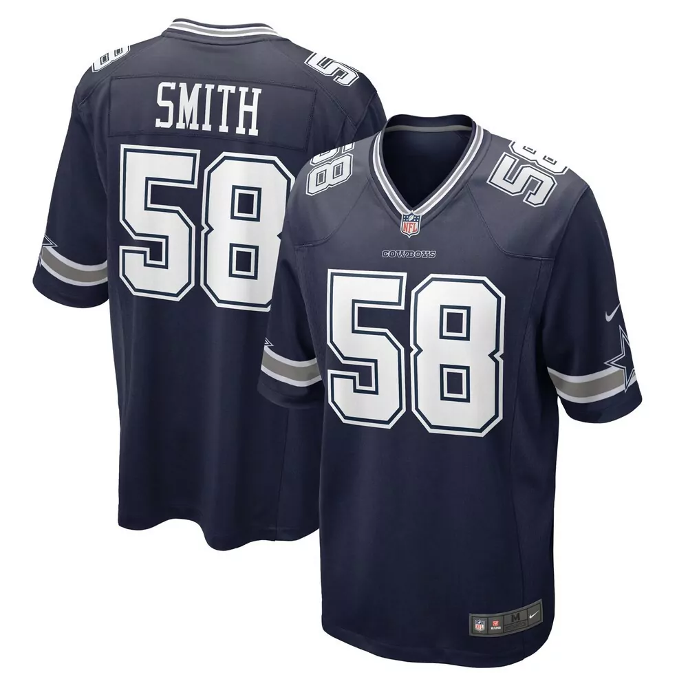 Smith 58 Dallas Cowboys Navy Jersey | Men's All Stitched Vapor Edition 2023 | Stylish Fan Gear | For Men, Women & Youth