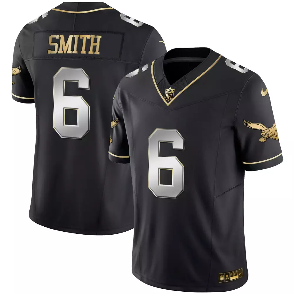 Smith 6 Philadelphia Eagles Black Vapor Limited Jersey | All Stitched Style | Fan Gear for Men, Women & Youth