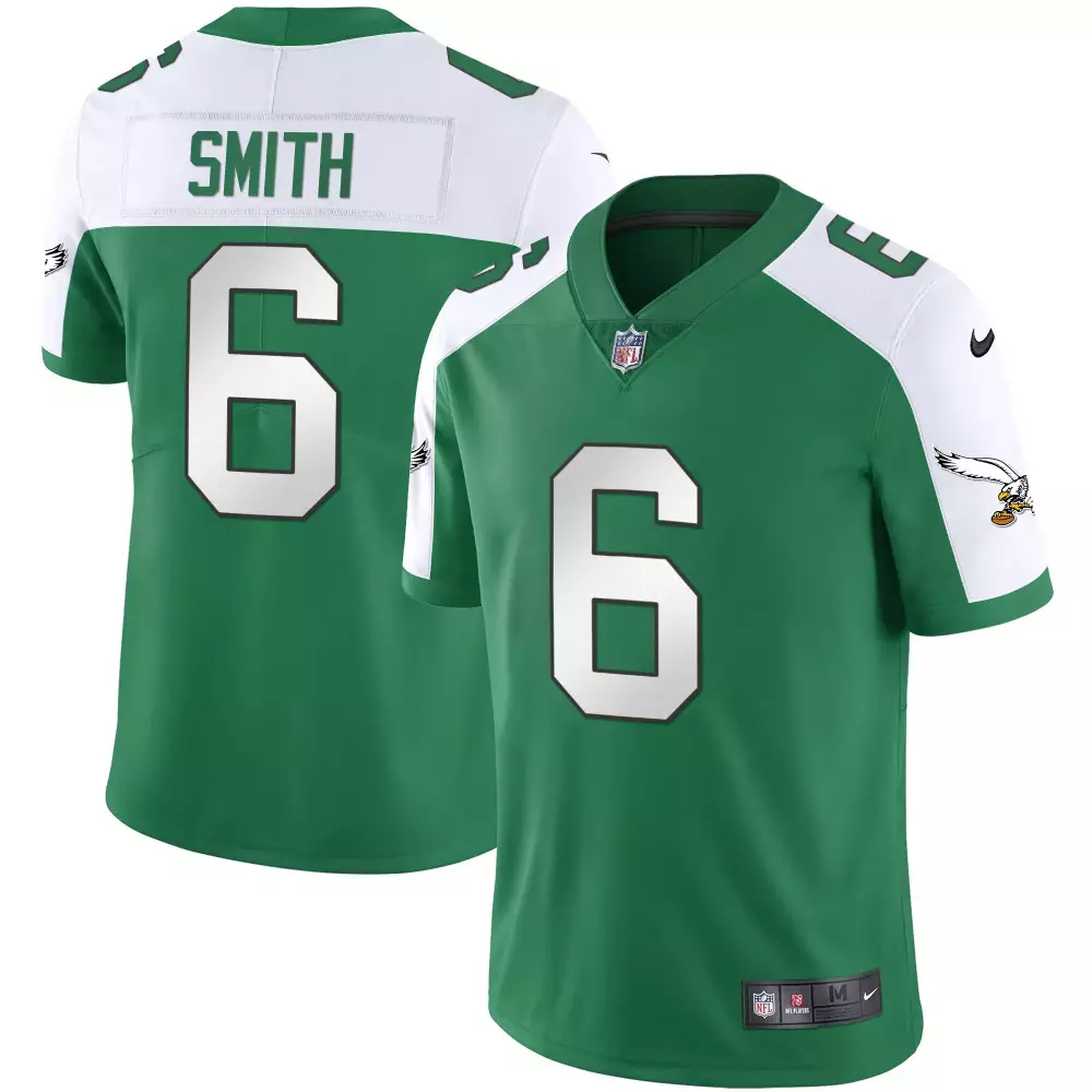 Smith 6 Philadelphia Eagles Kelly Green Vapor Jersey | 2023 All Stitched Style | Fan Gear for Men, Women & Youth