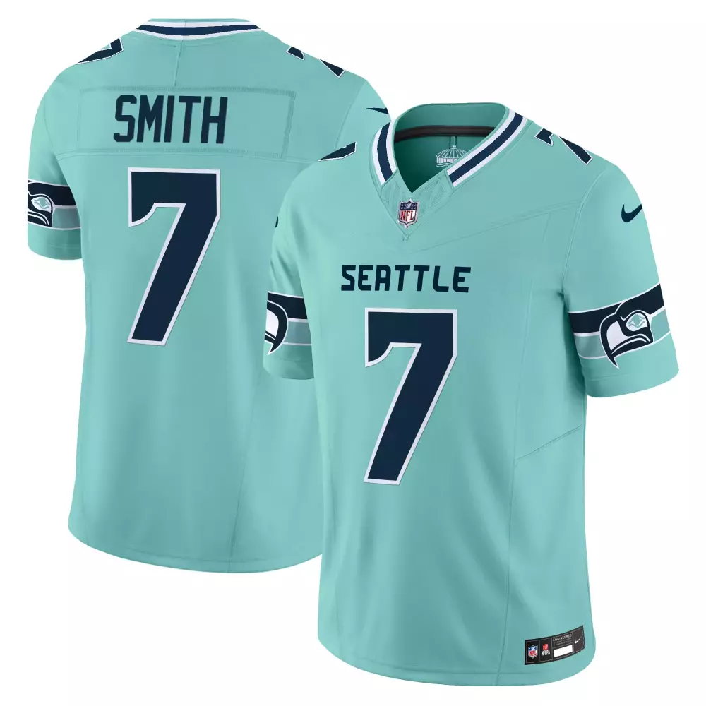 Smith Njigba 11 Men's Stitched Vapor Jersey Seattle Seahawks Black 206 Wings Edition 2023 | Fan Gear | For Men, Women & Youth