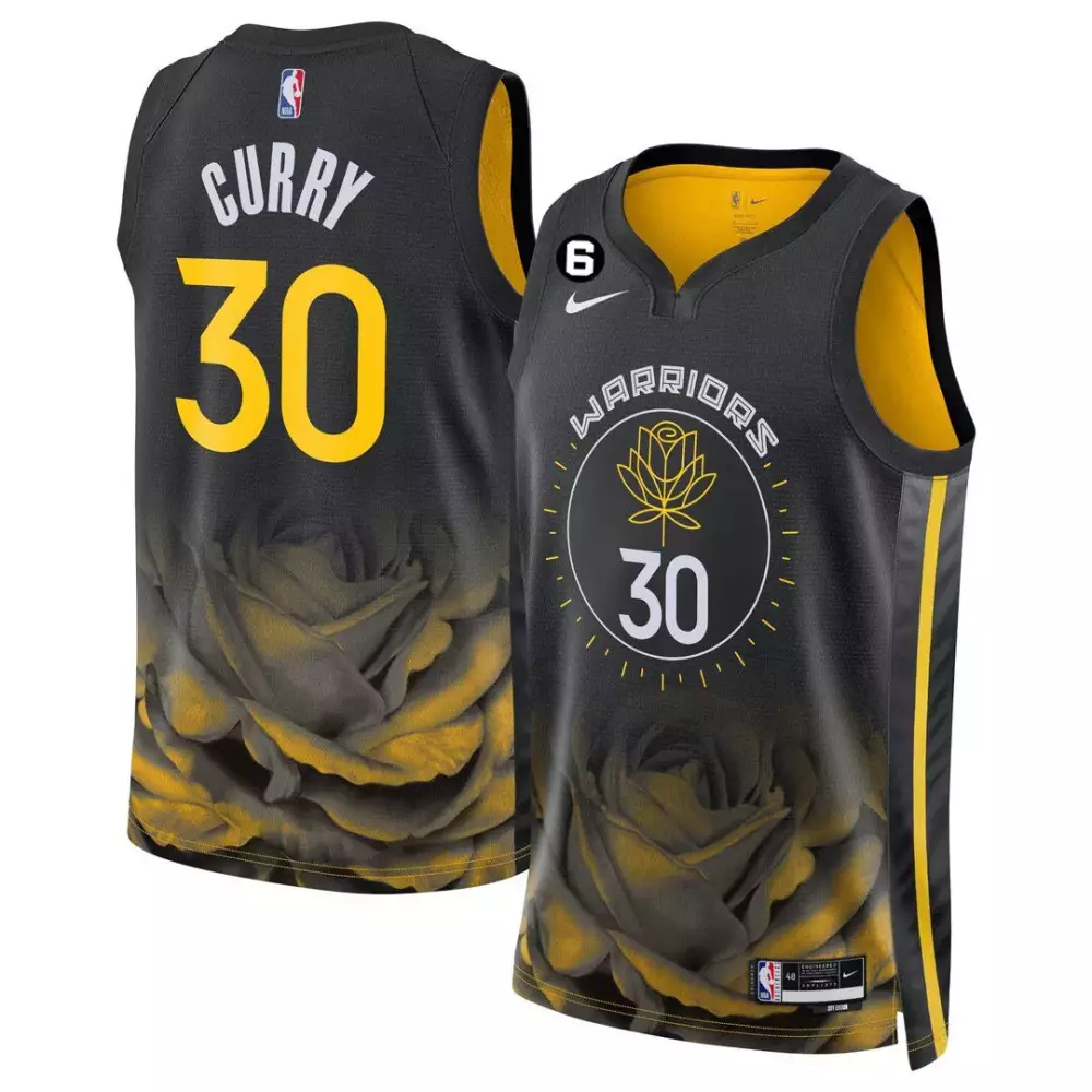 Stephen Curry 30 Golden State Warriors 2023 Men's Vapor Jersey | Black & Yellow | All Stitched | For Men, Women & Youth