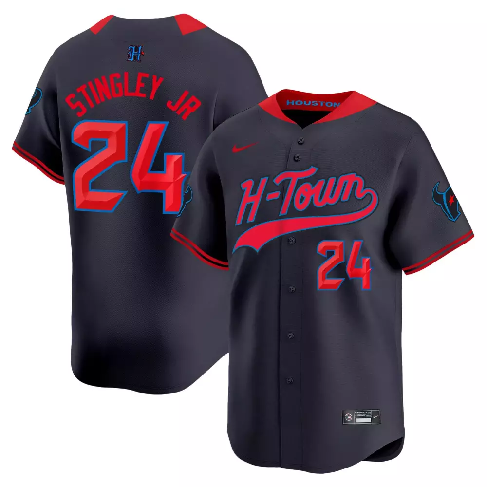 Stingley Jr. 24 Houston Texans Men's Navy Limited Stitched Jersey | 2024 Name Patch | Fan Gear for Game Day | For Men, Women & Youth