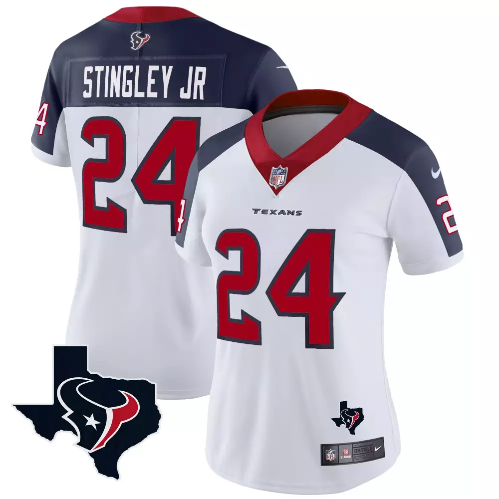 Stingley Jr. Houston Texans 2023 Women's White Vapor Limited Jersey | All Stitched Style | Fan Gear | For Men, Women & Youth