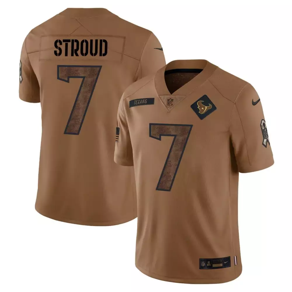 Stroud 7 Houston Texans Brown Vapor Jersey 2023 | Stitched Fan Gear for Men, Women & Youth | Perfect Game Day Outfit
