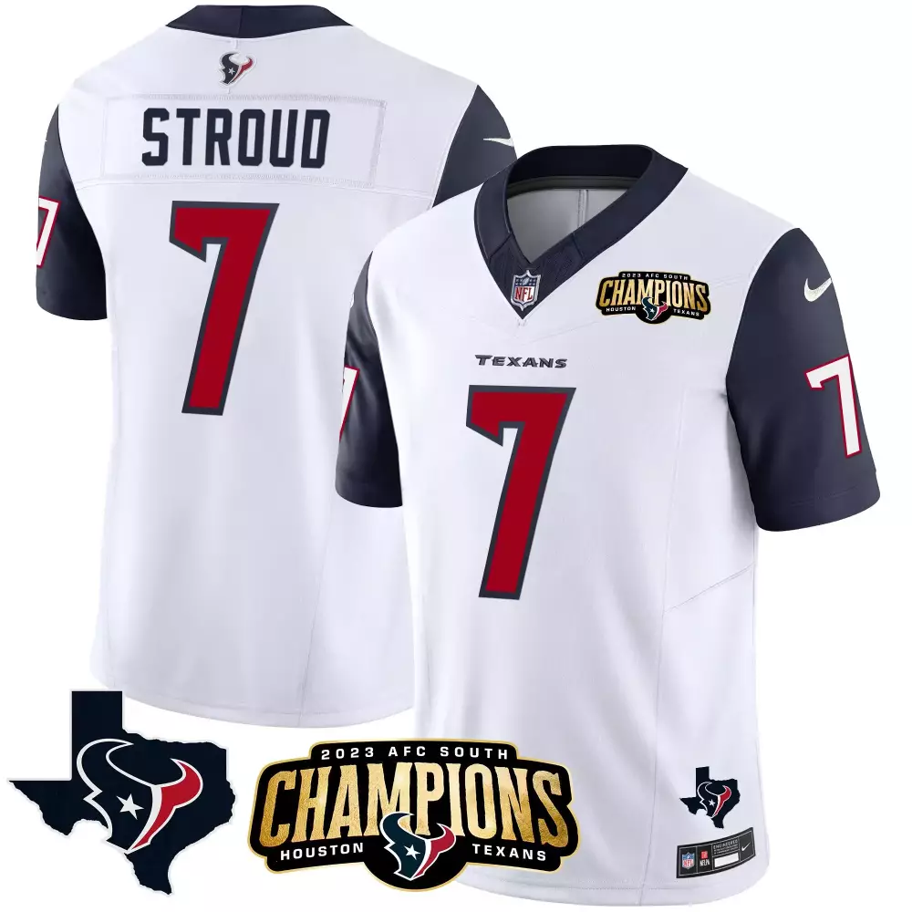 Stroud 7 Houston Texans White Jersey | 2023 AFC South Champions | Men’s Style for A