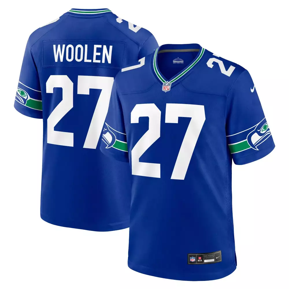 Tariq Woolen 27 Seattle Seahawks Blue All Stitched Vapor Jersey 2023 | Men's Collection | For Men