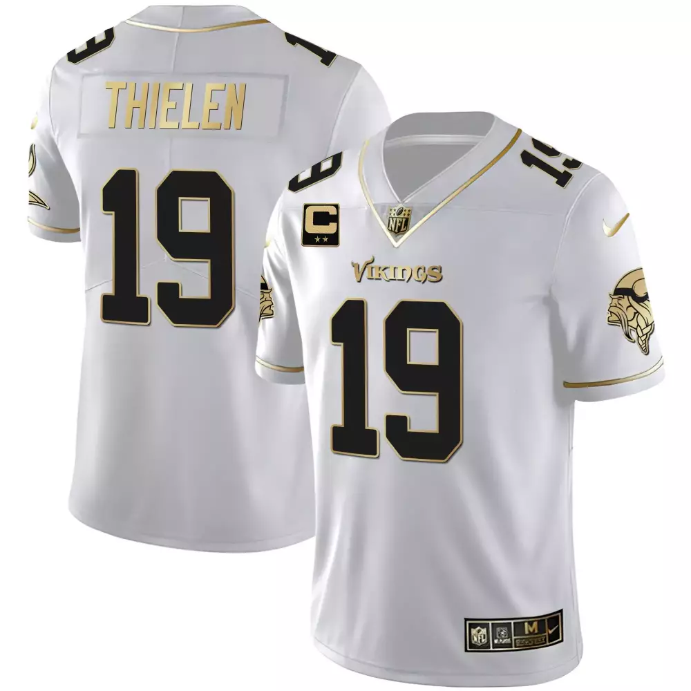 Thielen 19 Minnesota Vikings White Vapor Stitched Youth Jersey | 2023 Edition Fan Gear for All | For Men, Women & Youth