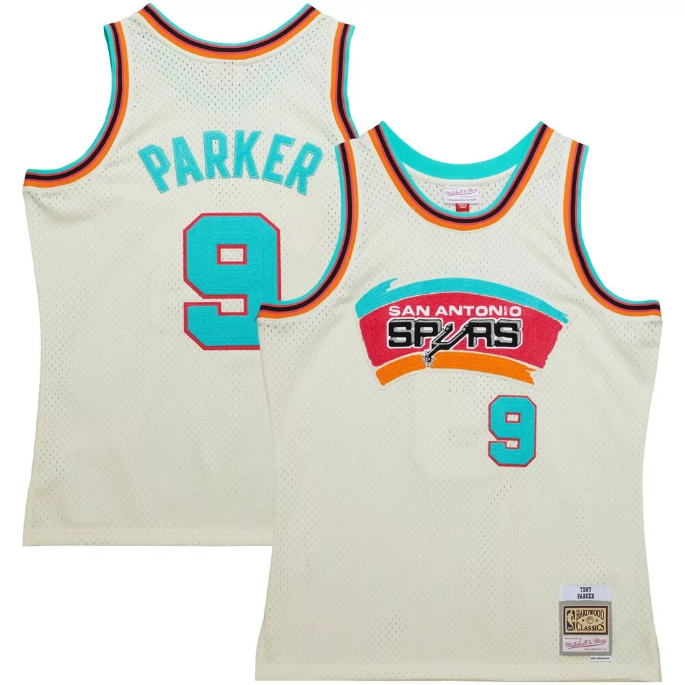 Tony Parker 9 San Antonio Spurs Cream Jersey | All Stitched Vapor | Limited Edition Fan Gear for Men, Women & Youth