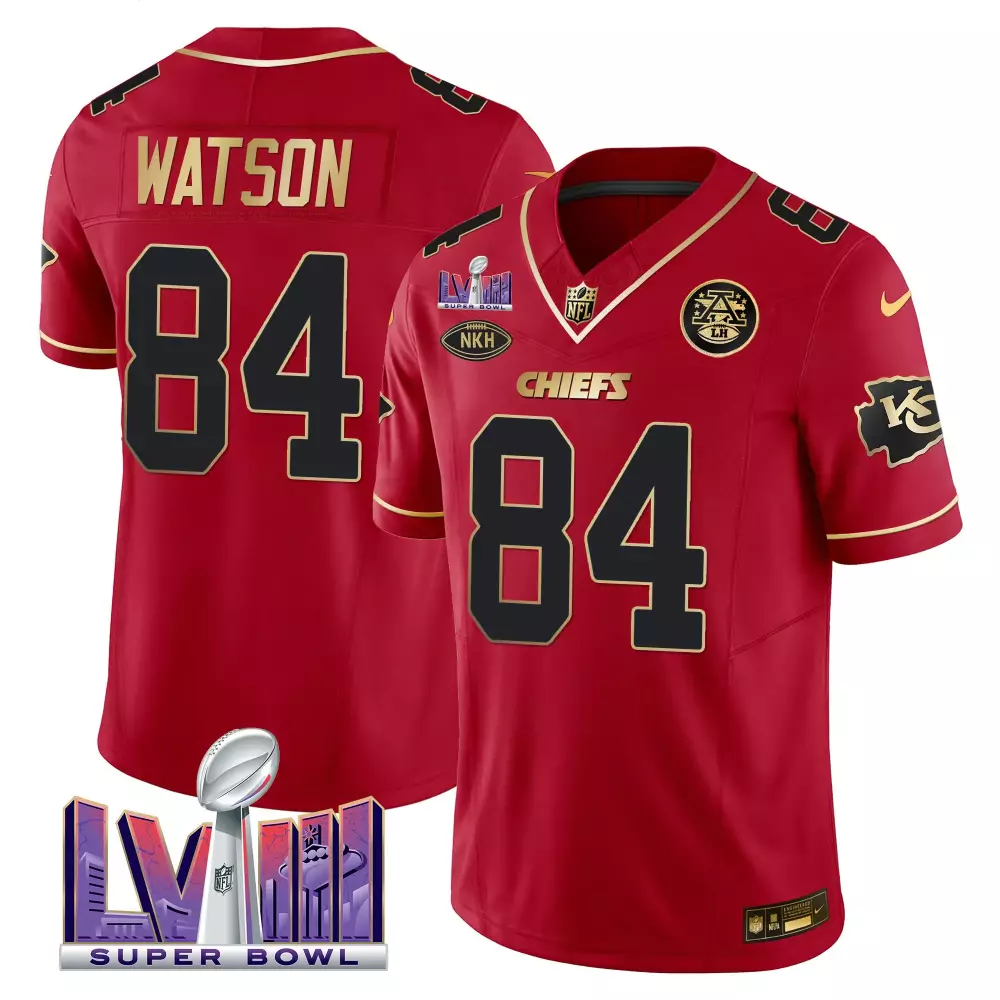 Watson 84 Kansas City Chiefs Red Vapor Limited Jersey | All Stitched Edition | Fan Gear for Men, Women & Youth