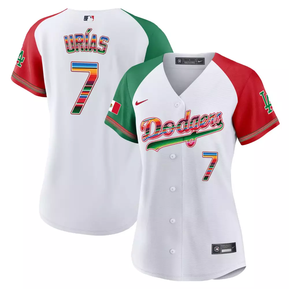2024 Mexico Alternate Dodgers Women's Stitched Jersey | Urias 7 | Perfect Gift for Fans | For Men, Women & Youth
