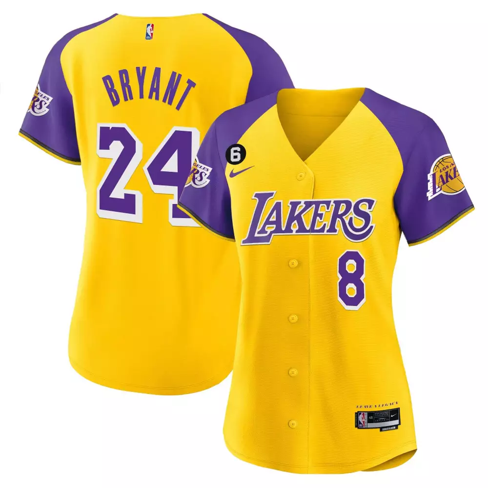 Kobe Bryant Alternate Jersey | Los Angeles Lakers 24 Yellow | Stitched Vapor for Women