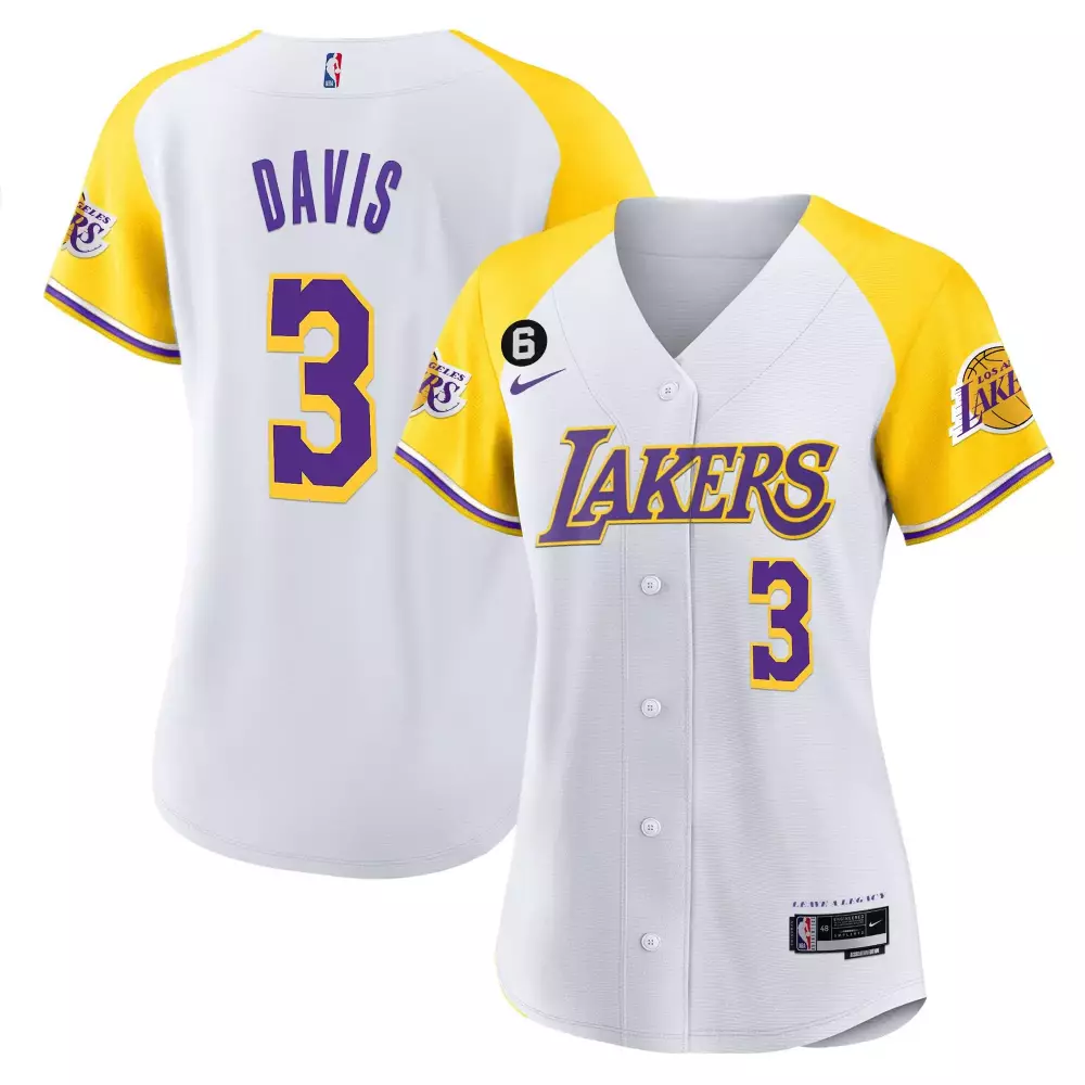 Davis 3 Vapor Jersey | Los Angeles Lakers Yellow | Stitched for Women, 2023 Style