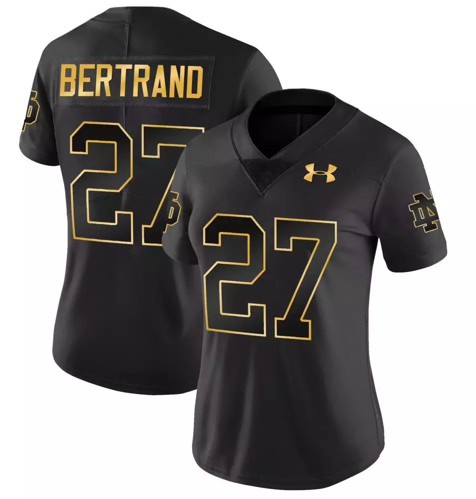 Notre Dame Fighting Irish Women's Black Vapor Limited Jersey Bertrand 27 | All Stitched Fan Gear | For Men, Women & Youth