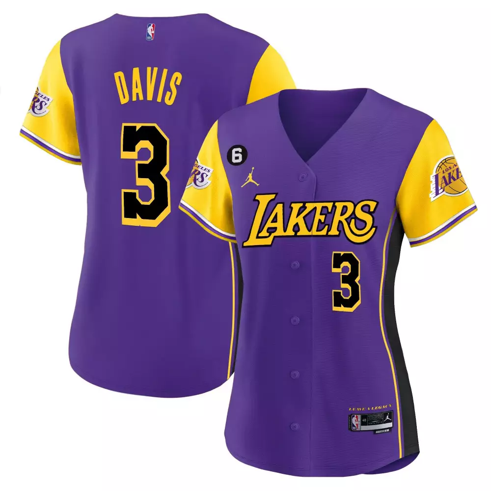Davis 3 Los Angeles Lakers Women's Purple Jersey | Stitched Vapor Style | Limited Edition Fan Gear | For Men, Women & Youth