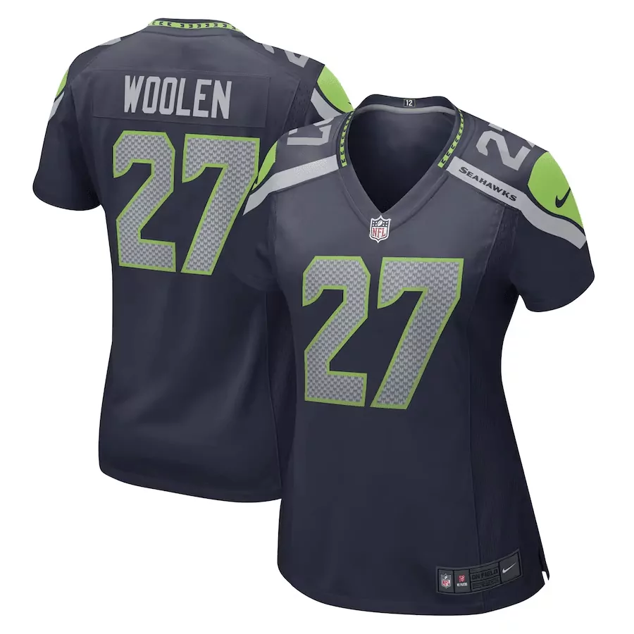 Woolen 27 Seattle Seahawks 2023 Navy All Stitched Vapor Jersey | Women's Collection | For Men, Women & Youth