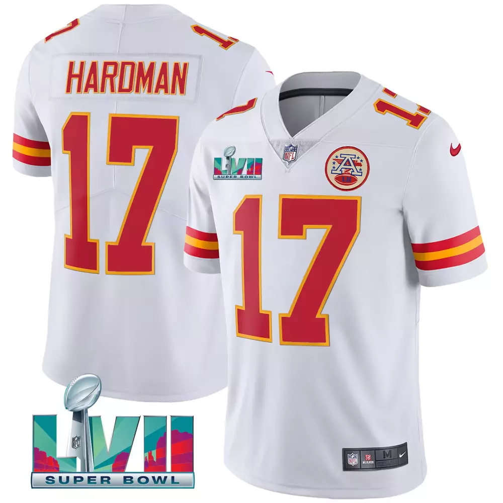 Youth Nicole Hardman 17 Kansas City Chiefs Super Bowl LVII Vapor Jersey | All Stitched | Gift Idea | For Men, Women & Youth