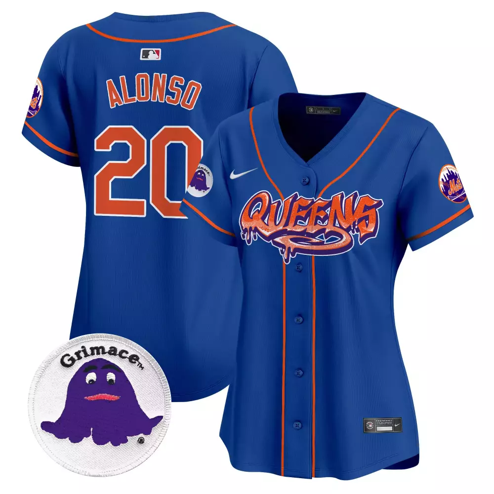 Alonso 20 Women's Light Blue Graffiti Vapor Premier Jersey | Limited Edition 2023 | New York Mets Fan Gear | For Men, Women & Youth