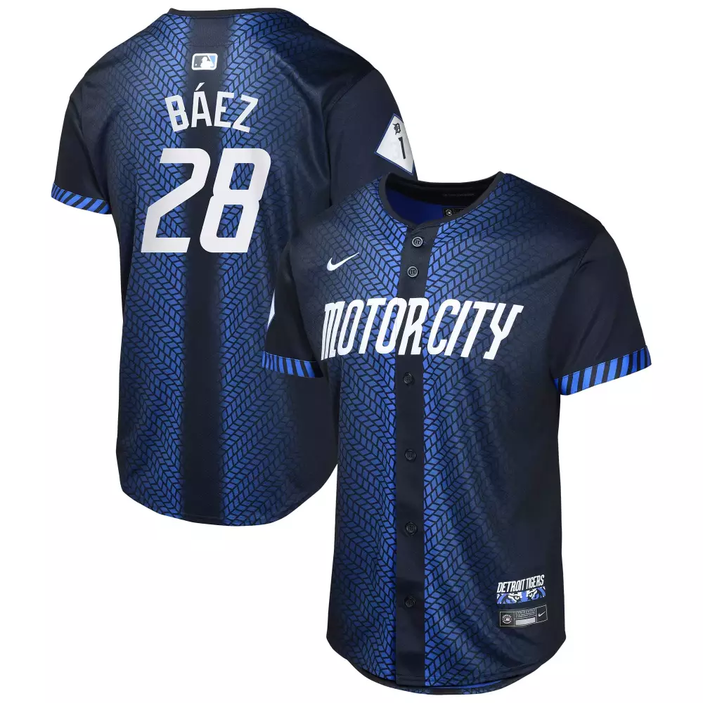 Bez 28 Detroit Tigers 2025 City Connect Jersey | Navy Blue Unisex Stitched Name Patch | Fan Gear for All