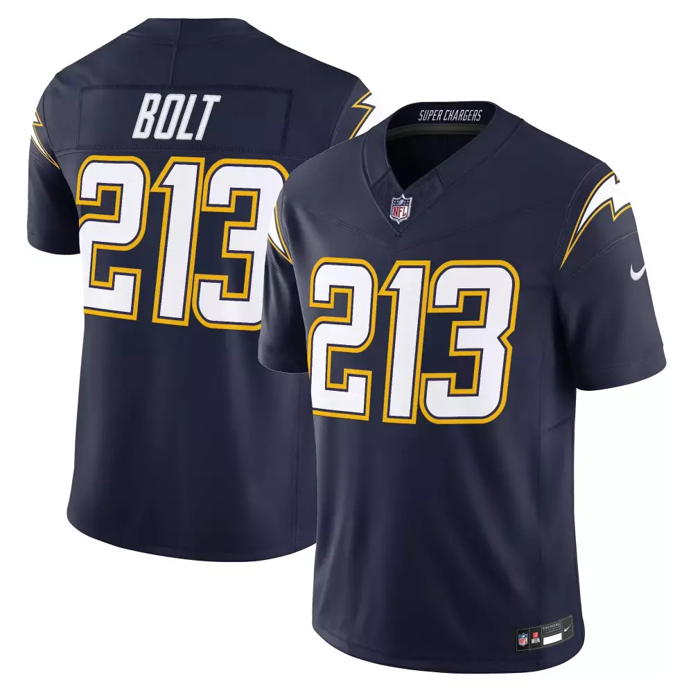 Los Angeles Chargers Bolt 213 Men's Stitched Jersey | Navy 2025 with Name Patch | Game Day Outfit | For Men, Women & Youth