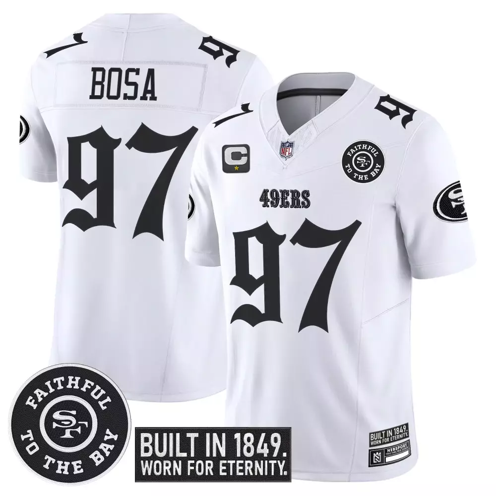 Bosa 97 San Francisco 49ers 2023 White Stitched Jersey | Faithful to the Bay Style | Fan Gear for Men, Women & Youth