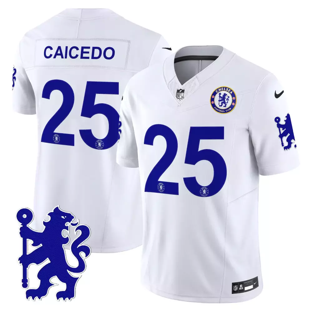 Colwill 6 Chelsea Stitched Vapor Jersey | White Limited Edition with Name Patch | 2025 Fan Gear | For Men, Women & Youth
