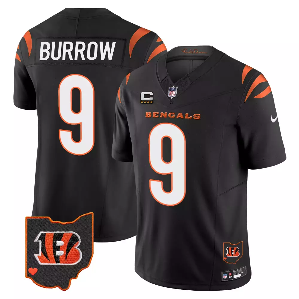 Joe Burrow Cincinnati Bengals Black Stitched Jersey | Men's Name Patch 2023 | Premium Fan Gear | For Men, Women & Youth