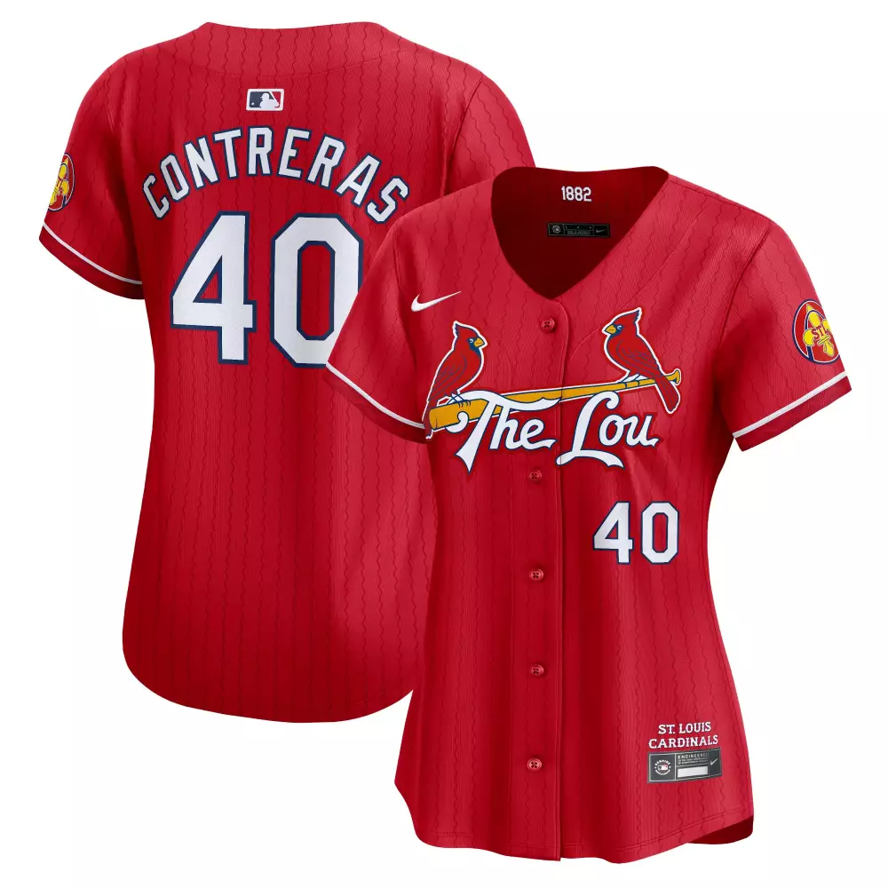 Contreras 40 St Louis Cardinals 2025 Women's Red All Stitched Jersey | Name Patch | Limited Edition Fan Gear | For Men, Women & Youth