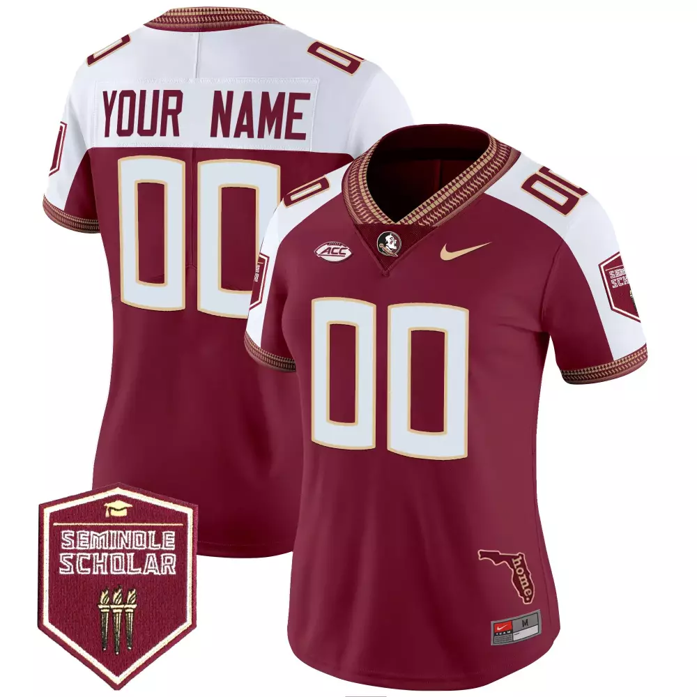 Florida State Seminoles Women's Maroon Stitched Jersey | Name Patch 2025 | Limited Edition Fan Gear | For Women