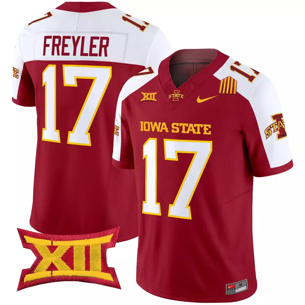 Freyler 17 Iowa State Cyclones Red Stitched Jersey | XII Patch 2025 | Limited Edition Fan Gear for Men, Women & Youth