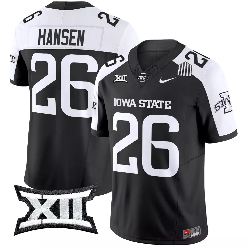 Iowa State Cyclones 1 Stitched Jersey | White with XII Patch 2024 | Game Day Outfit for Men, Women & Youth