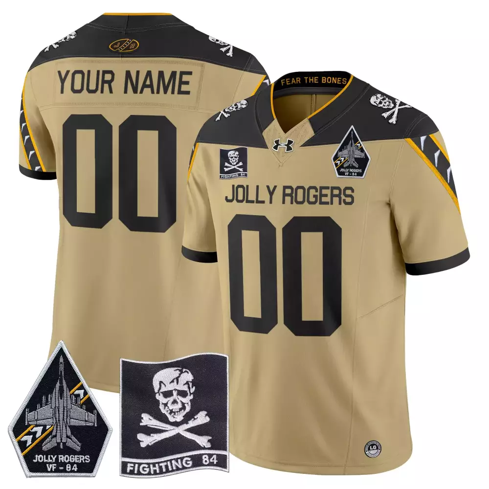 Jolly Rogers 00 Youth All Stitched Custom Jersey 2024 | Navy Alternate Patch | Fan Gear for Men, Women & Youth