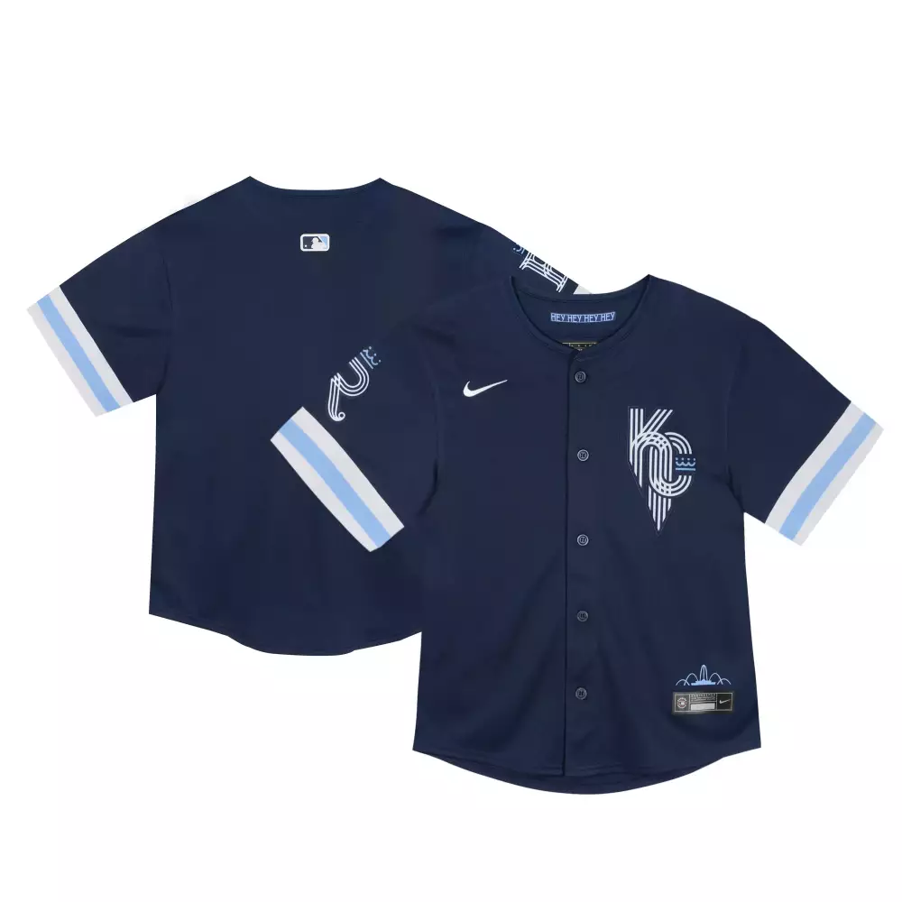 Kansas City Royals 2025 City Connect Jersey | Navy Blue All Stitched with Name Patch | Unisex Fan Gear | For Men, Women & Youth