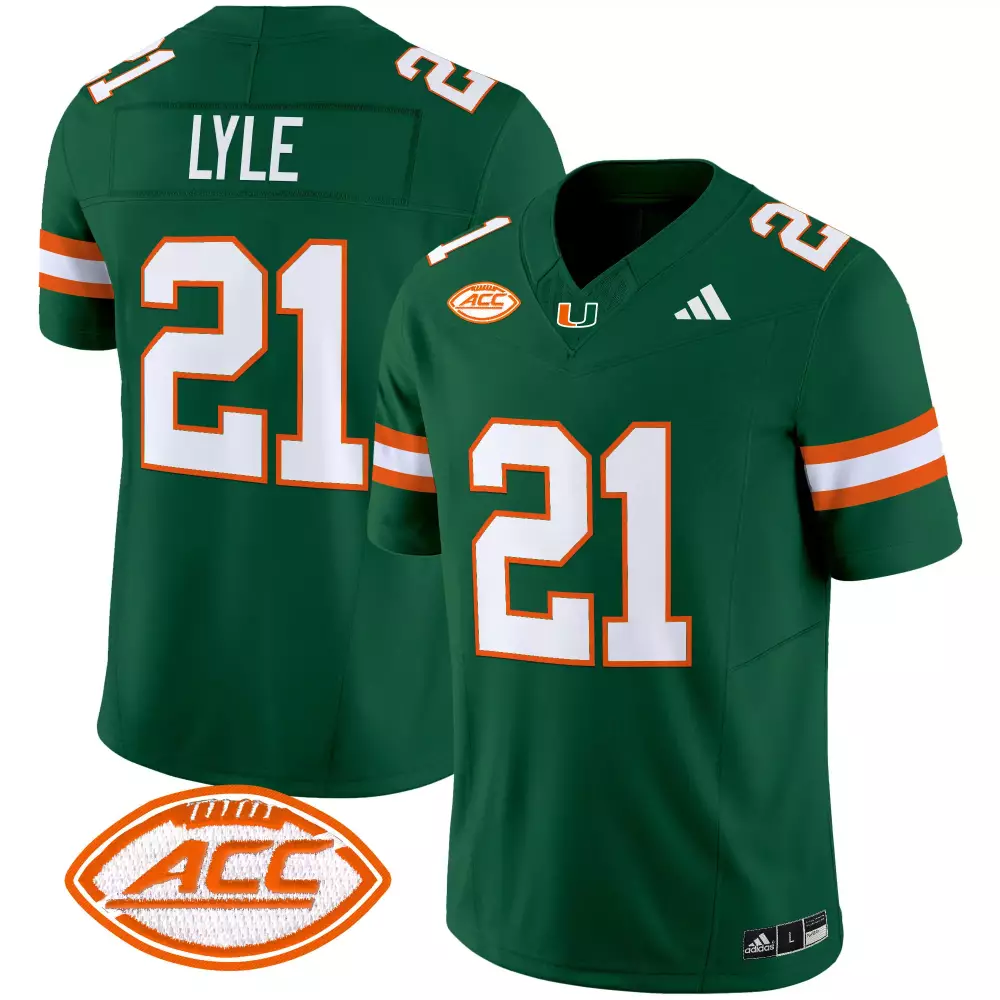 Lyle 21 Miami Hurricanes 2025 Limited Edition Green Stitched Jersey | Fan Gear for Men | For Men, Women & Youth
