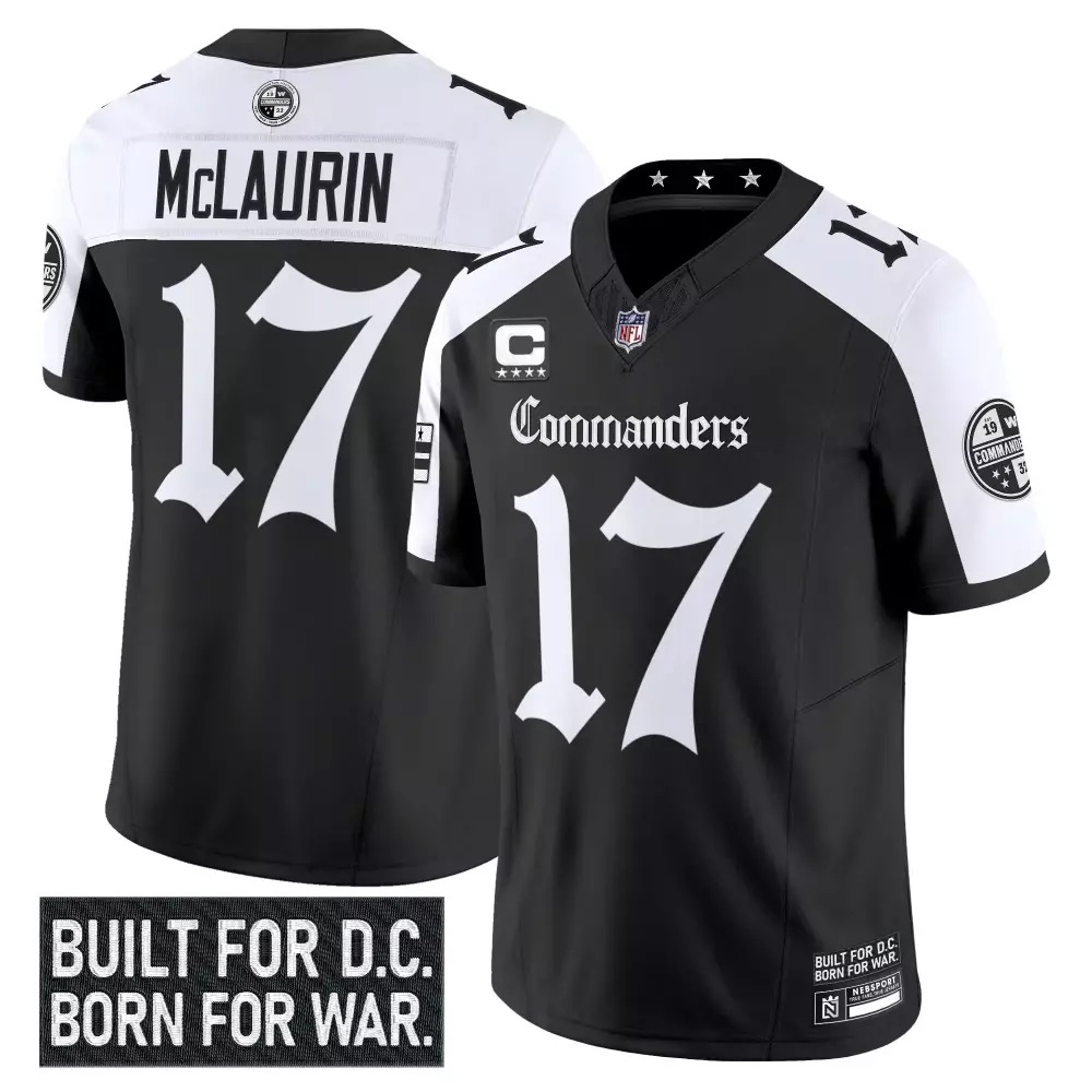 McLaurin 17 Men's Stitched Jersey | Black Washington Commanders 2022 Edition Name Patch | Game Day Outfit | For Men, Women & Youth