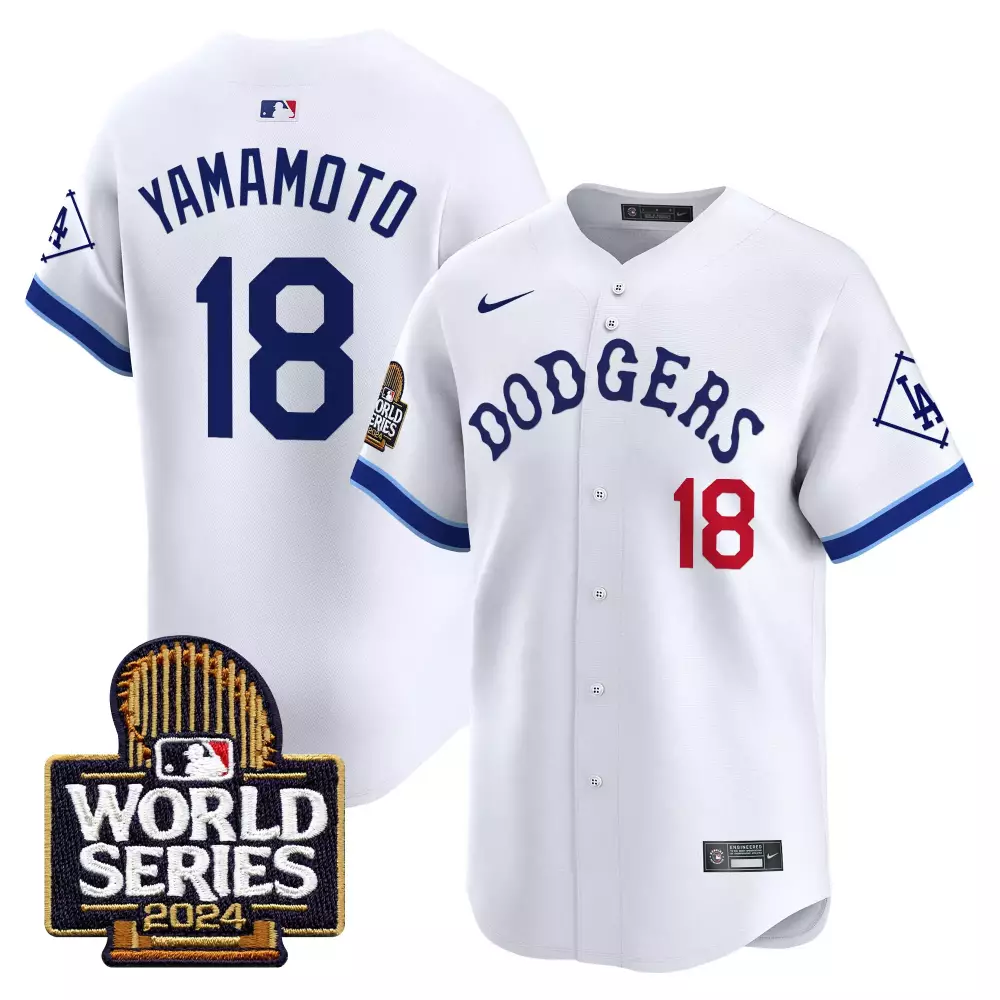 Yamamoto 18 Dodgers Men's 2024 World Series Stitched Jersey | Celebrate the Champions | For Men, Women & Youth