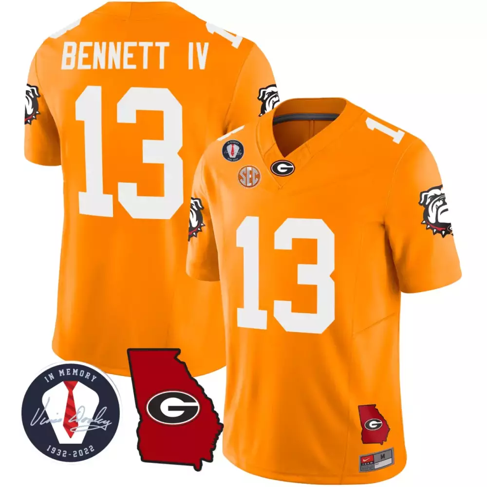 Bennett IV 13 Georgia Bulldogs 2024 Orange Stitched Jersey | Limited Edition Fan Gear for Men, Women & Youth