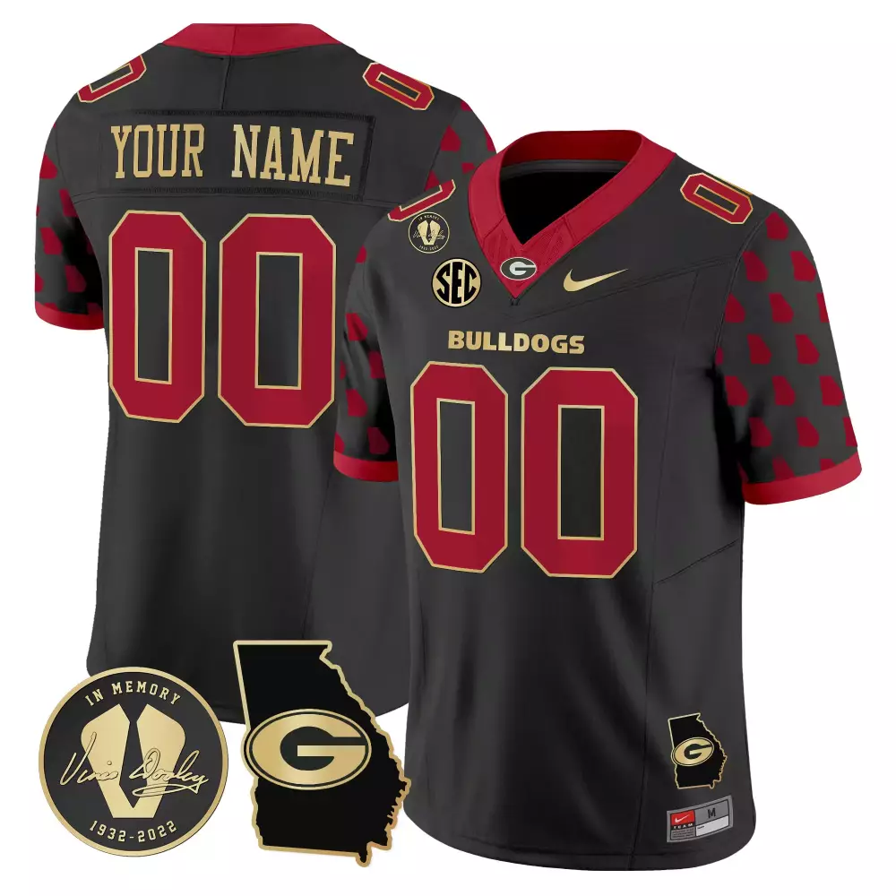 Black Georgia Bulldogs Jersey 2024 | In Memory Patch Fan Gear for Men, Women & Youth