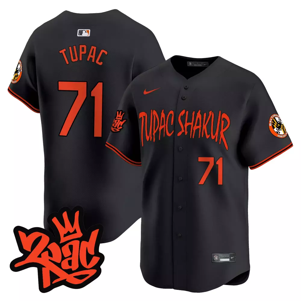 Tupac Shakur 71 Baltimore Orioles 1971 Stitched Jersey | Black Limited Edition Fan Gear for Men, Women & Youth | Unique Style